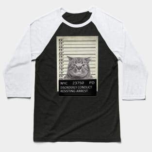 Cat Mugshot NYC Baseball T-Shirt